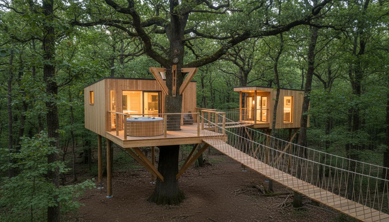 Jacuzzi en hauteur, ce que la structure de la cabane doit encaisser